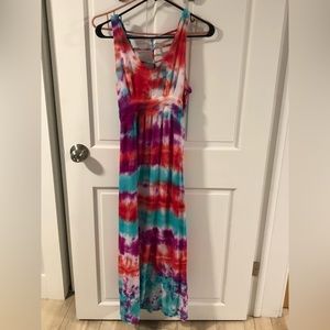 Tie dyed long summer dress